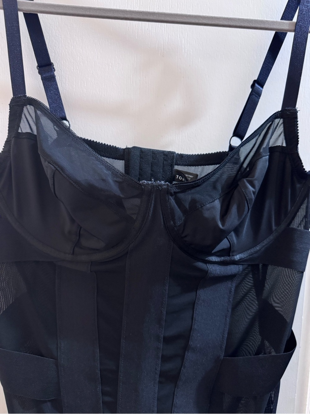 Torrid Curve Size 1 NWOT Black Sheer Panel Underwire Bodysuit - Picture 5 of 7